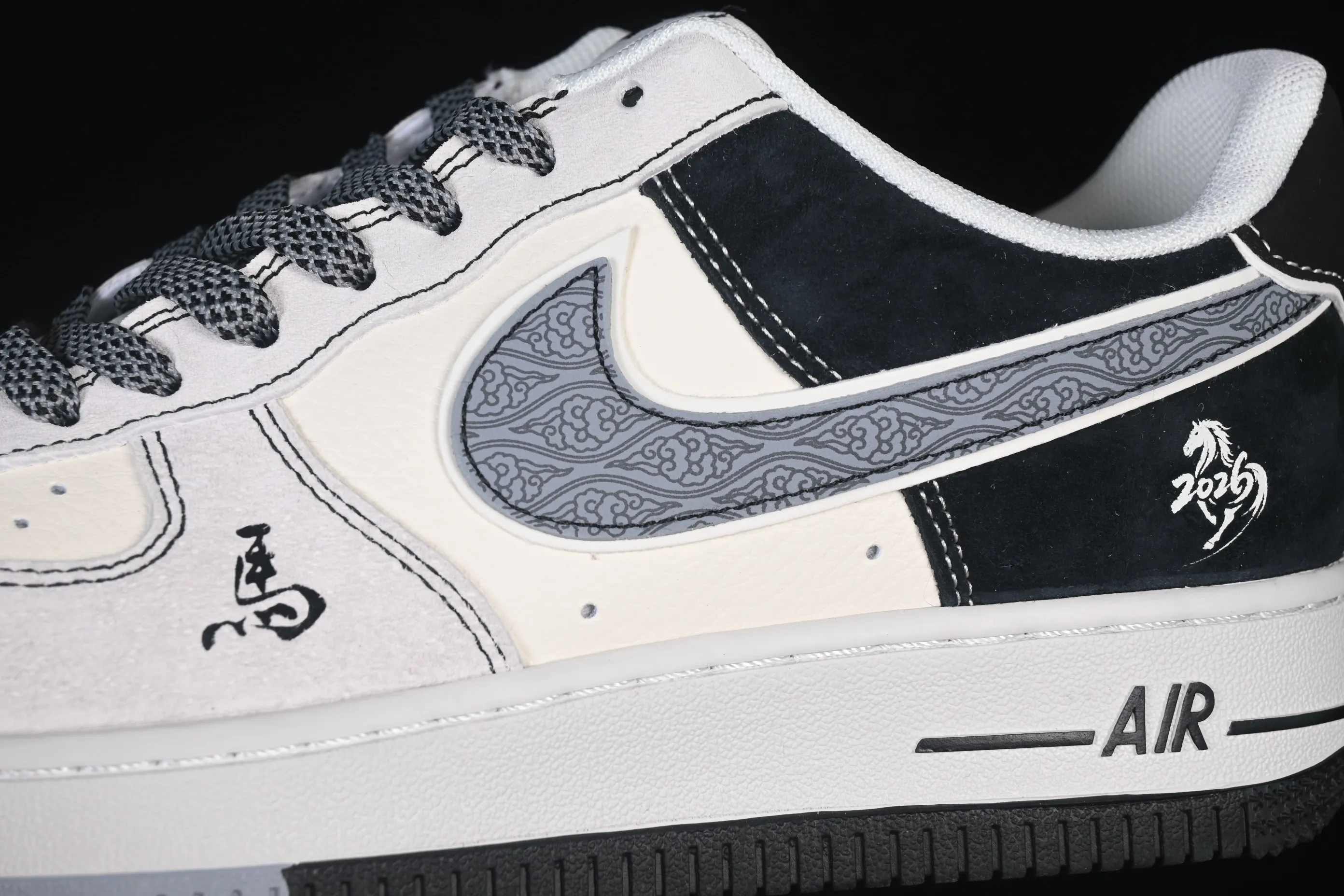 All categories Nk Air Force 1 Air Force series Nk Air Force 1 Low Air Force low-top Nike Air Force 1'07 Low Black and white national style Air Force 1 low-top casual sneakers HT5088-636